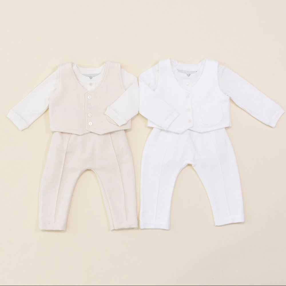 Baby Beau & Belle baptismal suit and wingtip shoes